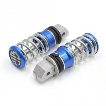 Sourcingmap – ® 2pcs Azul Aleación de aluminio motocicleta trasera pie clavijas pedales