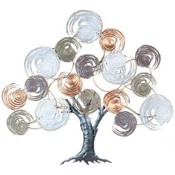 Panel Decorativo Metálico Arbol de la Vida Color Blanco