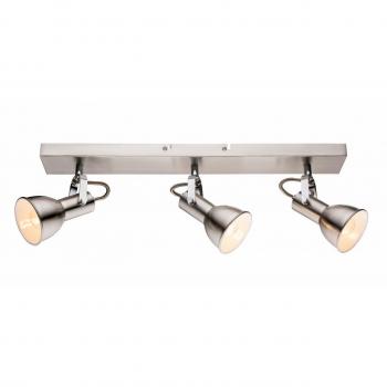 Lámpara de Techo Elegante 3 Focos Nickel Mate E14