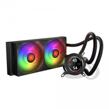 Refrigeración Líquida Krux HydroGlance 240 LCD ARGB 240mm con 2 Ventiladores