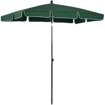 Sombrilla Rectangular de Jardín Outsunny 198x130x240 cm - Verde