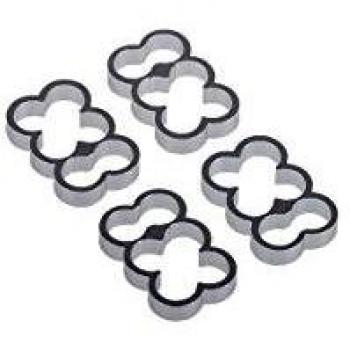 Alphacool Eiskamm Alu X6 - 4mm Silver Cable Holder - 4 Pieces