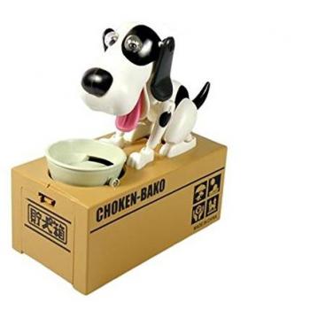 Viskey Cute Eating Coin Dog Piggy Bank, spotted dog-1