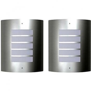 vidaXL 2 Luces de Pared de Acero Inoxidable Impermeable