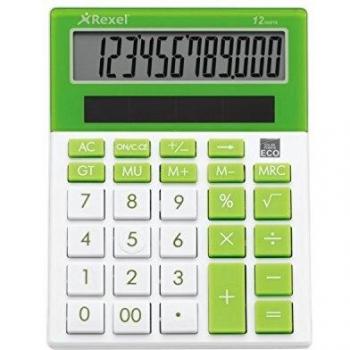 REXEL 2104234 - Calculadora de sobremesa JOY 12 dígitos color verde