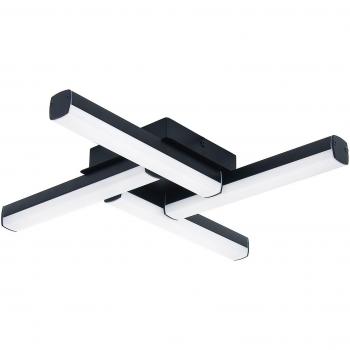 Aplique de Techo LED Integrado 18W 4000K Negro Mate IP44 Rabalux Evan