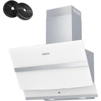 Campana Extractora Inclinada 60cm A+++ 650m³/h Wi-Fi Control Táctil Blanca - Ciarra 736NWH60