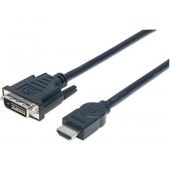 Cable convertidor HDMI a DVI-D Manhattan 3.0m 1080p M-M Monitor
