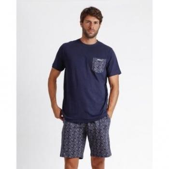 Pijama Manga Corta Marino Bikely para Hombre Antonio Miro