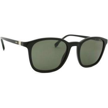 Hugo Boss 1433/S 807 IR Unisex Square Sunglasses - Black Plastic Frame with Anti-Reflective Lenses