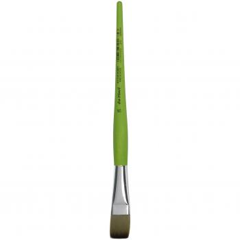 Da Vinci 374 Series Flat Brush, 24, Synthetic Fiber, Green, 23 x 1.82 x 30 cm