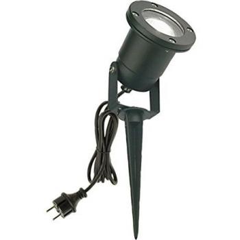 Foco Orientable de Jardín GU10 50W con Pichet Negro 9.5x9.8x17 cm