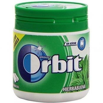 Orbit Bote de Chicles Sin Azúcar Sabor Hierbabuena, Fresco, Intenso y de Larga Duración en formato Gragea