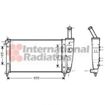 Radiador de refrigeración del motor VAN WEZEL 17002218