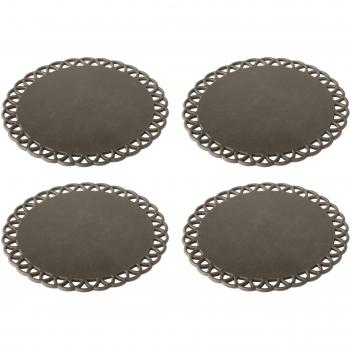 Vigar Maid Pack de Posavasos Acero y Silicona Gris 11.5x11.5x0.25 cm