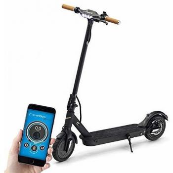 SMARTGYRO Baggio 8 Black V2.0 - Patinete eléctrico con batería de Litio 7.8Ah, Ruedas neumáticas de 8,5, Vel. máxima 25 Km/h Autonomía 25 Km - Color Negro