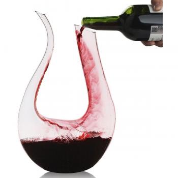 Decantador,Smaier 1200ml Aireador de Rojo Vino ,Cristal de Jarra Regalos, Accesorios de Vino