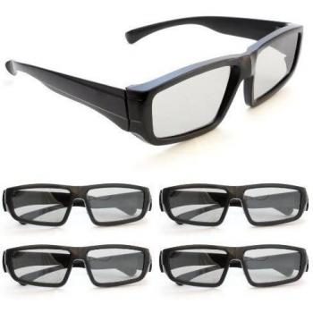 Ganzoo - Gafas 3D pasivas, polarizadas circulares para televisores 3D, juegos PC o RealD, montura negra