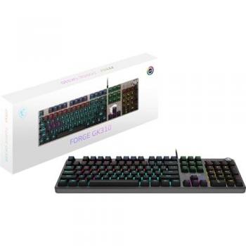Teclado Gaming MSI Forge GK310 - USB, RGB, Hot Swap, Interruptores Rojos