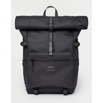 Mochila Sandqvist Ruben 2.0 Rolltop Negra 20-25 litros