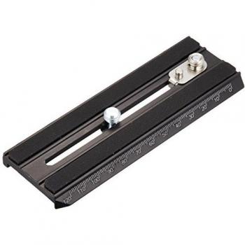 Piastra de liberación rápida Gitzo GS5370LC larga tipo C para trípode, accesorios en aluminio gris