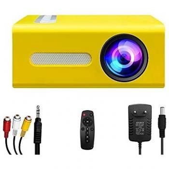 Pro Proyector, Mini proyector portátil, Compatible con Conector de Auriculares USB HDMI TF AV de 3,5 mm, Adecuado para Dispositivos móviles, Regalos para niños