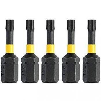 Dewalt DT7380T-QZ DT7380T-QZ-Puntas Impact Torsion T15 x 5 25mm, 0 W, 0 V, Arándano