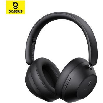 Auriculares Inalámbricos Baseus Bass 30 Max Bluetooth 5.3 con Diáfragma de 40mm, Mejora de Graves y 50 Horas de Batería, Latencia Ultra Baja, Color Blanco
