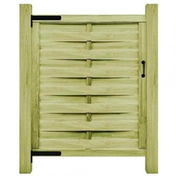 vidaXL Puerta de Valla Jardín Cancela Cercado Madera Impregnada Verde 100x125 cm