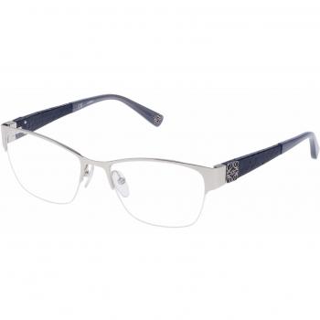 Loewe VLW468540579 Monturas de Gafas, Shiny Palladium, 55 Unisex