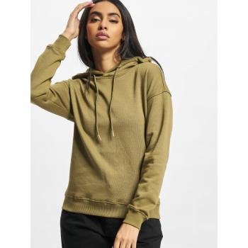 Urban Classics Women's Olive Green Hooded Sweatshirt