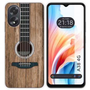 Funda Silicona Oppo A38 4G Diseño Madera 11 con Dibujos