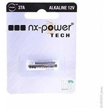 Pila alcalina 27A blister x1 12V 21mAh sin mercurio