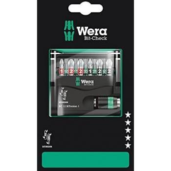 Wera 05136385001 Surtido de Puntas, Bit-Check 12 BiTorsion 1 SB