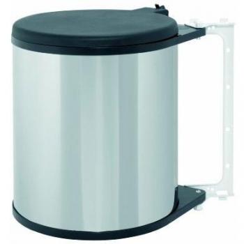 Brabantia Built-In - Cubo de Basura, 15 litros, Cubo Interior de plástico extraíble, Acero Brillante