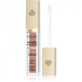 Eveline Cosmetics Wonder Match Long-Lasting Matte Liquid Lipstick with Hyaluronic Acid - Shade 11 Milky Nude 6.8 ml