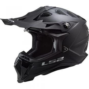 Casco de motocross LS2 MX700 Subverter Noir-Negro, características: diseño aerodinámico, ventilación avanzada, visera ajustable, interior desmontable y lavable, homologación ECE 22.05, peso ligero