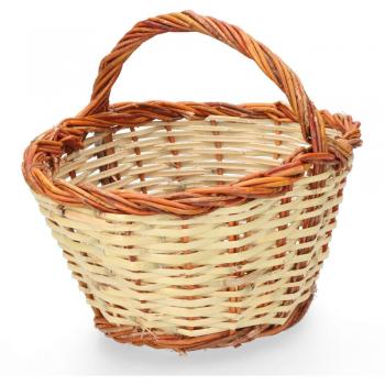 Cesta de mimbre 30x22x15cm con asa de 23cm