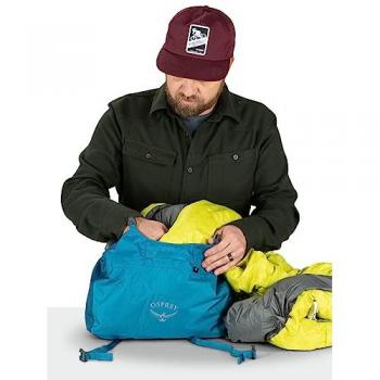 Osprey Funda Vivac Straightjacket Compsack 12L, bolsa de compresión, capacidad de 12 litros, color azul Waterfront Blue, diseño ligero y compacto para optimizar el espacio en mochilas