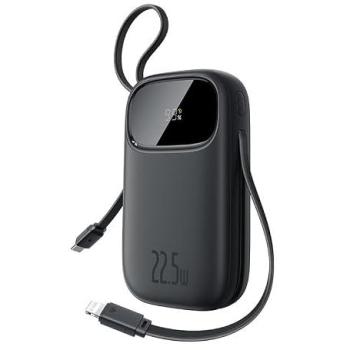 Baseus Power Bank 10000 mAh 22.5W con Cables USB-C y Lightning Retráctiles para iPhone 16, Samsung S25 y Xiaomi Poco
