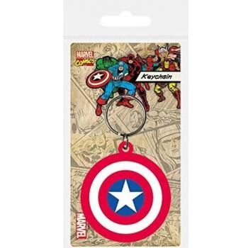 Keychain Marvel - Llavero de Goma Captain America Shield