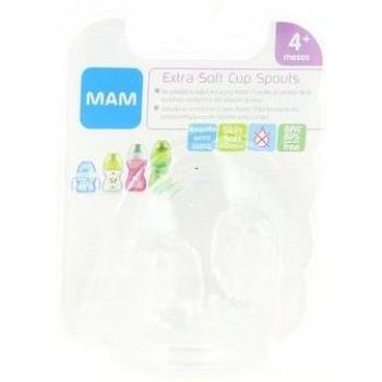 MAM Vaso de Aprendizaje Boca Ancha Starter Cup Extra Suave +4m 2uds Antiderrames Transición Fácil