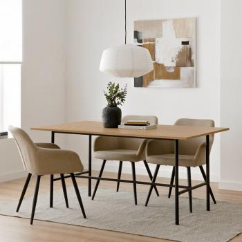 Mesa comedor efecto madera natural 160 cm Gaia Kenay Home