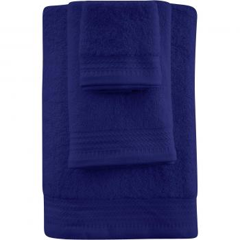 Eiffel Textile Juego de Toallas Calidad Rizo 600 gr, Algodón Egipcio 100%, Azul Marino, 1x Sabana 1x Lavabo 1x Tocador, 3 Unidades