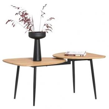 SoBuy Mesita de Café Mesa de Centro Mesa Auxiliar Color Madera 100 x 54 x 45 cm FBT127-N