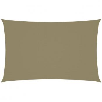 Toldo de vela rectangular tela Oxford beige 2x5 m