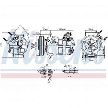 Compresor de aire acondicionado NISSENS 890594