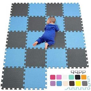 qqpp Alfombra Puzzle para Niños Bebe Infantil - Suelo de Goma EVA Suave. 18 Piezas