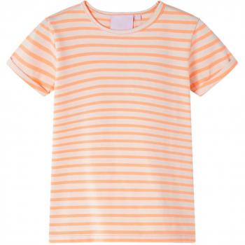 Camiseta infantil naranja neón 116