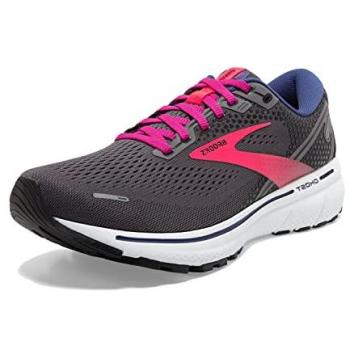 Brooks Ghost 14 Women's Neutral Running Shoe - Grey/Pink - Size 38
